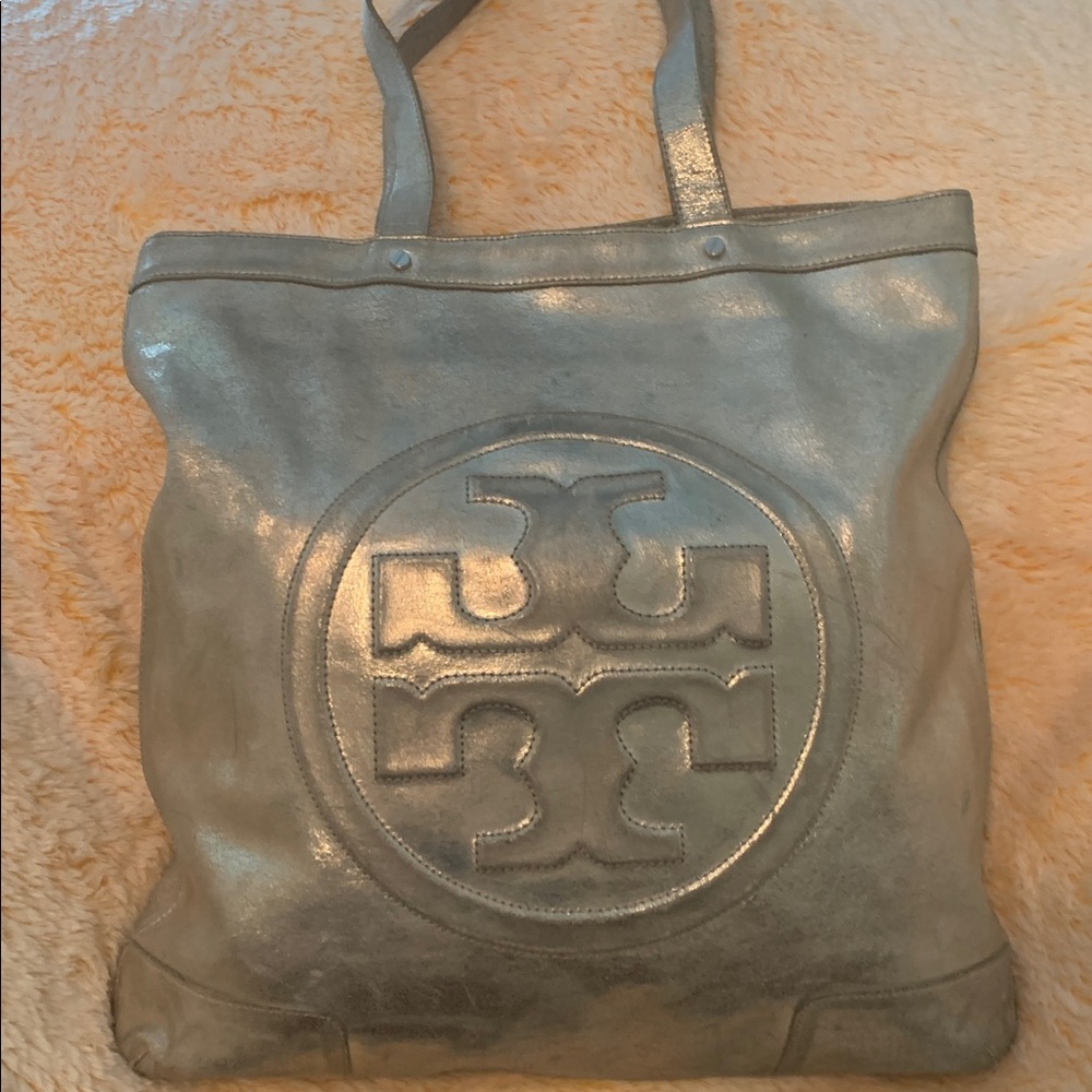 GUC Tory Burch leather Tote🩶 with dustbag